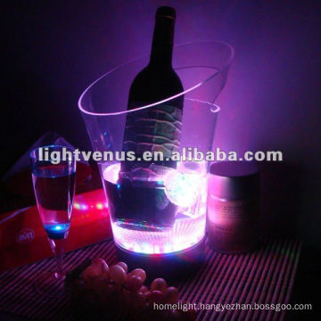 RGB multi color changing transparent rechargeable remote control ice bucket manufacturer